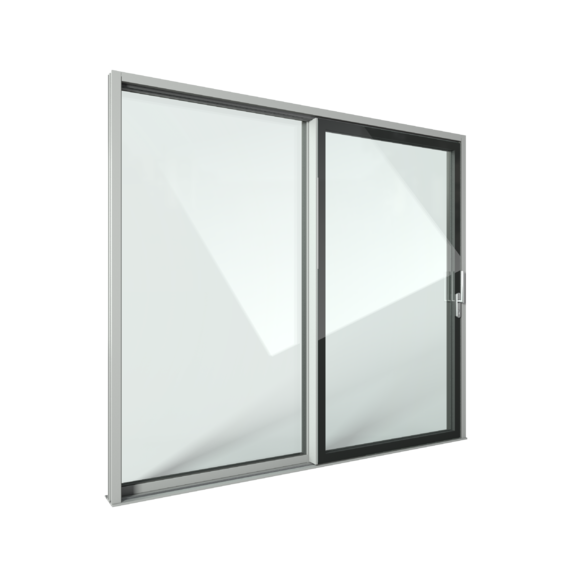 FIN-Slide Slim-line Cristal 156 Aluminium-Kunststoff