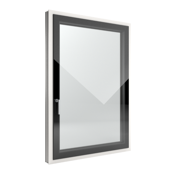 FIN-Window Slim-line Cristal C 90+8 Aluminium-Kunststoff