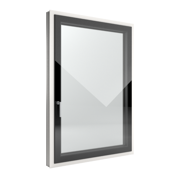FIN-Window Slim-line Cristal N 90+8 aluminium-PVC