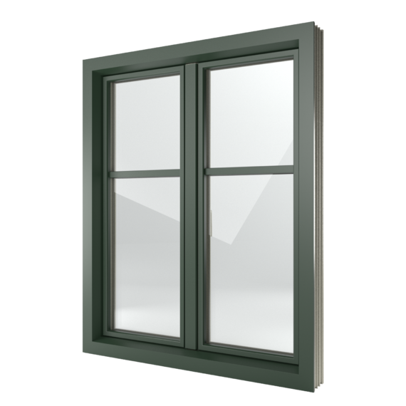 FIN-Window Classic-line 124+3 aluminium-PVC