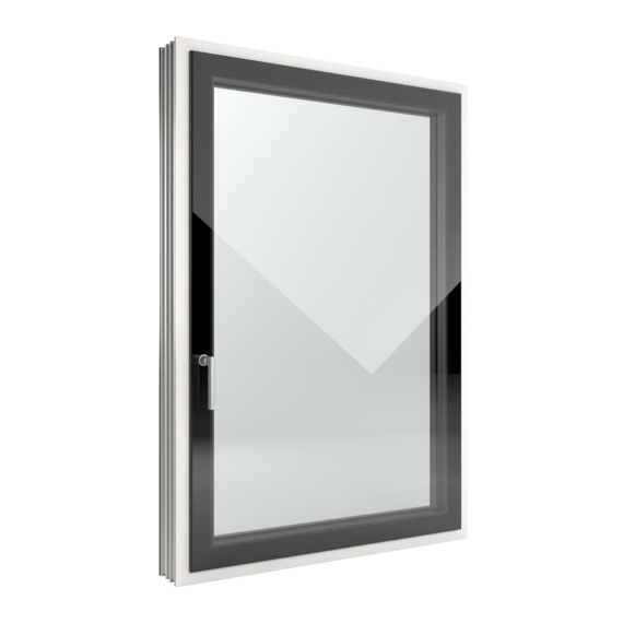 FIN-Window Slim-line Cristal 124+3 Aluminium-Kunststoff