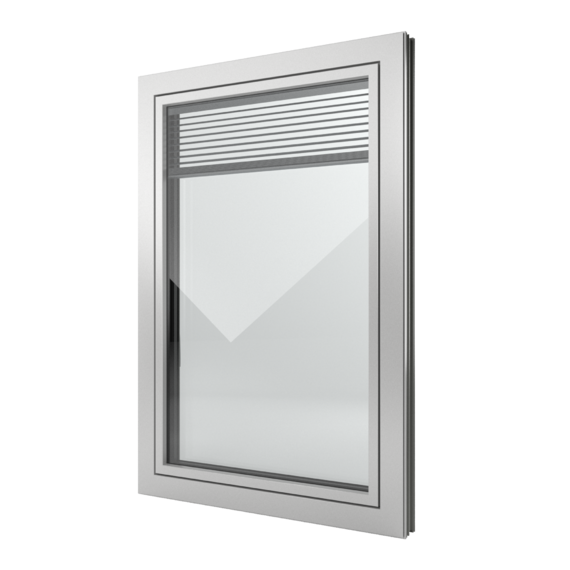 FIN-Window Slim-line Twin 77+8 Aluminium-PVC