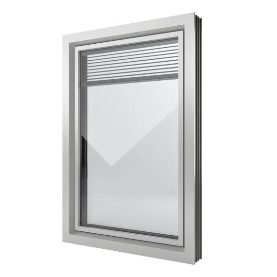 FIN-Window Slim-line Twin 124+3 Aluminium-PVC