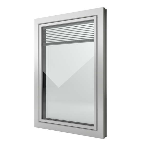 FIN-Window Slim-line Twin C 90+8 aluminium-PVC