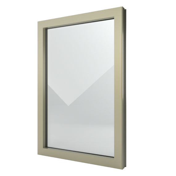 FIN-Window Festverglasung N 90+8 Aluminium-Kunststoff