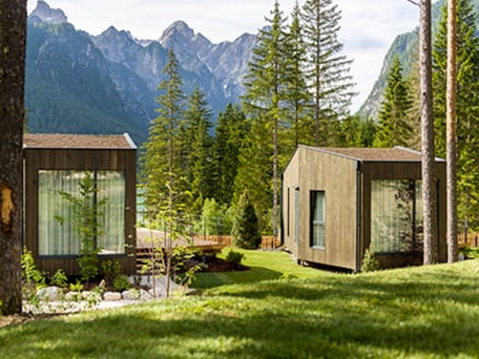 Skyview Chalets op Camping Toblacher See