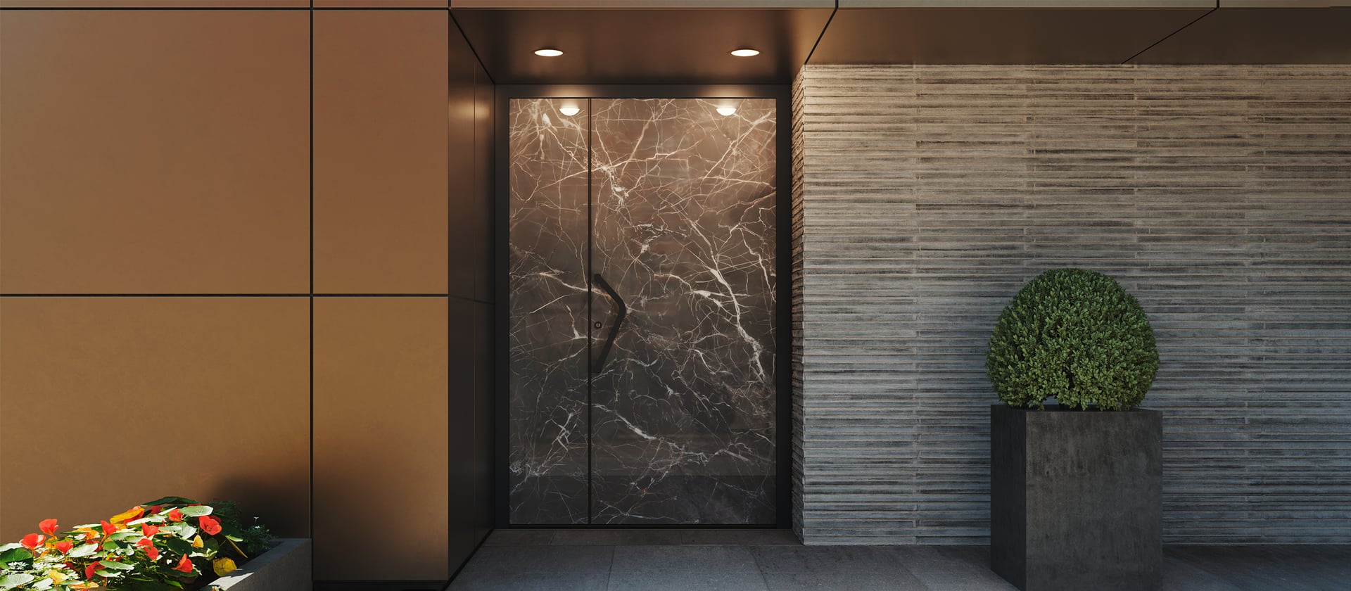 Portas de entrada com novo aspeto elegante.