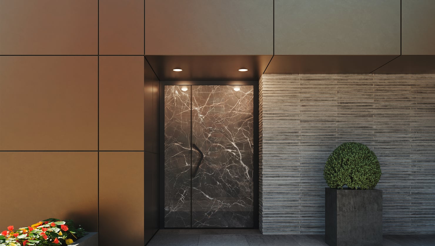 Portas de entrada com novo aspeto elegante.