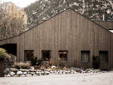 Restaurante Seeschupfe en las montañas de Südtirol
