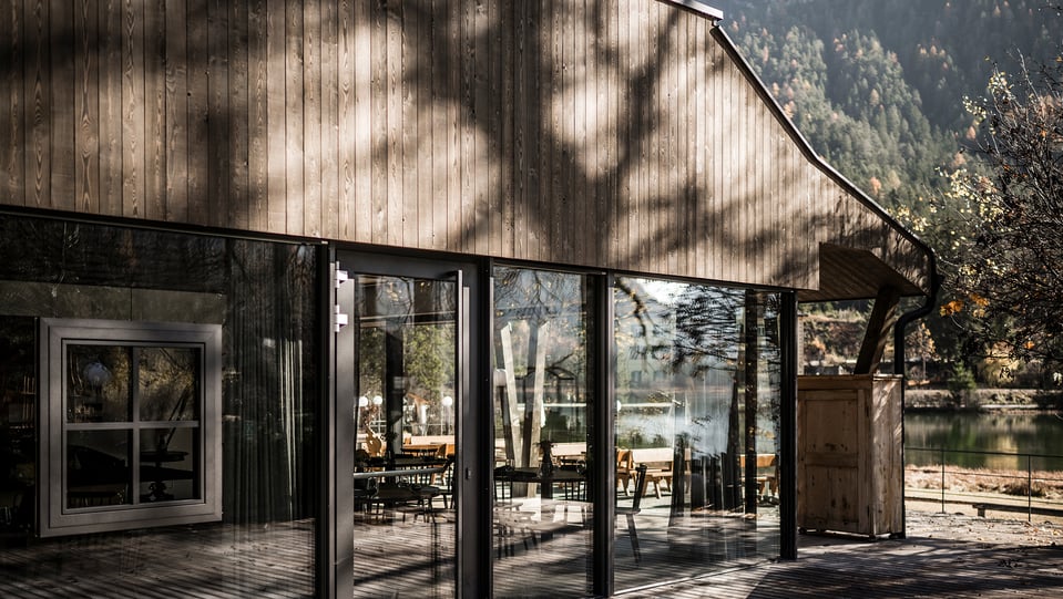 Restaurant Seeschupfe in den Südtiroler Bergen